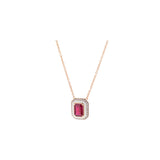 Mina Ivory Pendant - Ruby - Diamonds