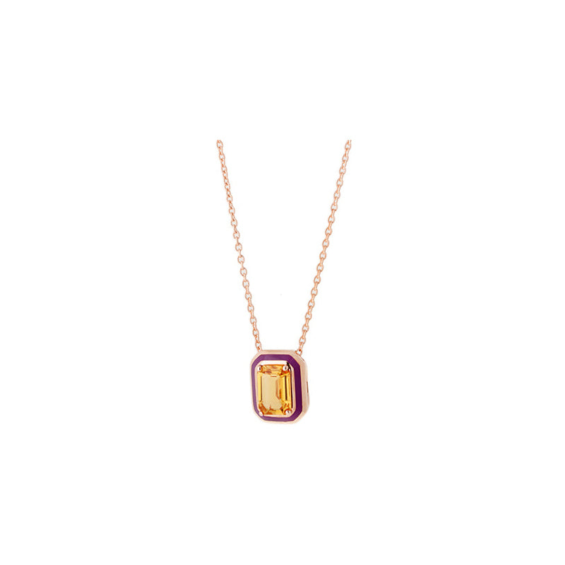 Mina Blueberry Pendant - Yellow Tourmaline