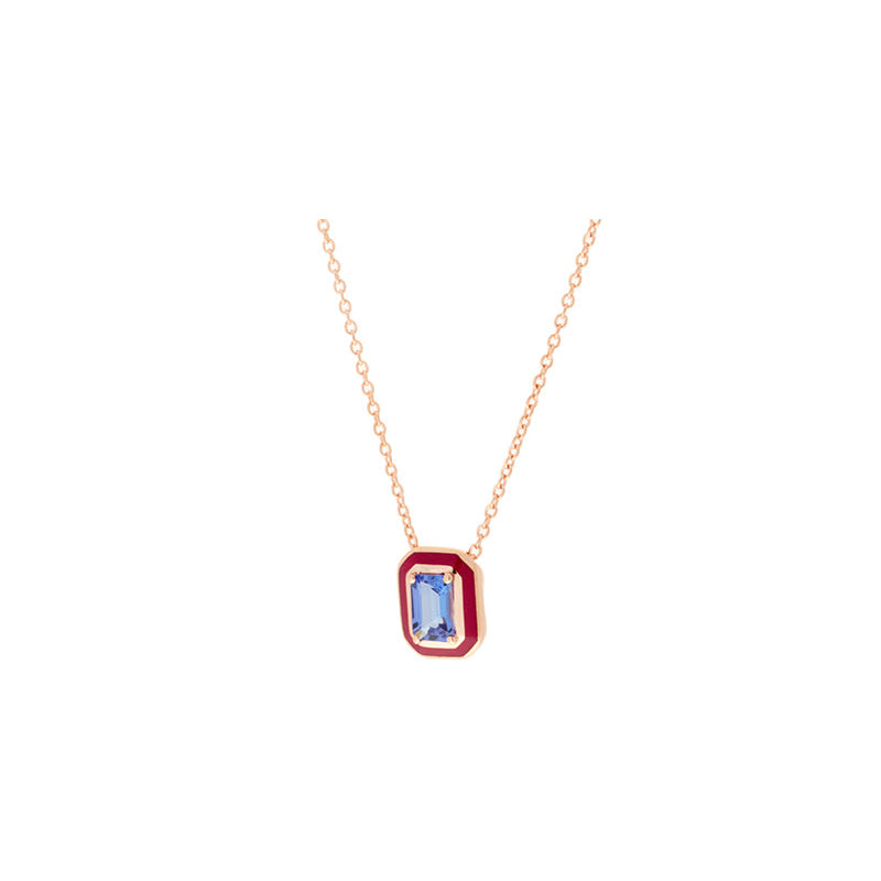 Mina Pendentif Framboise - Tanzanite