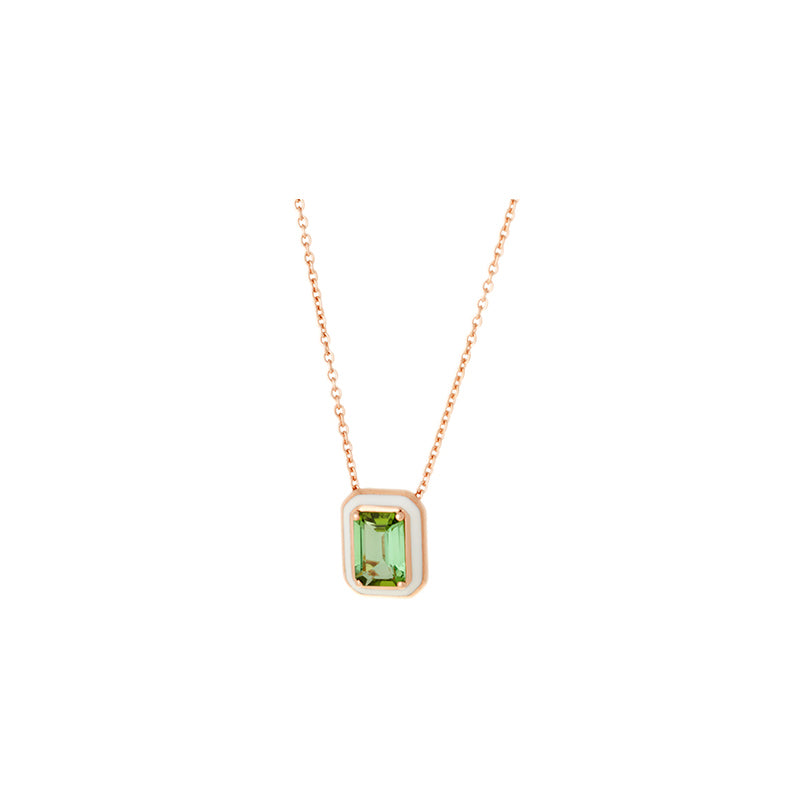 Mina Ivory Pendant - Green Tourmaline