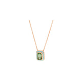 Mina Pendentif Bleu clair - Tourmaline verte