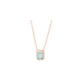 Mina Pendentif Rose Clair  - Tourmaline Bleu Clair