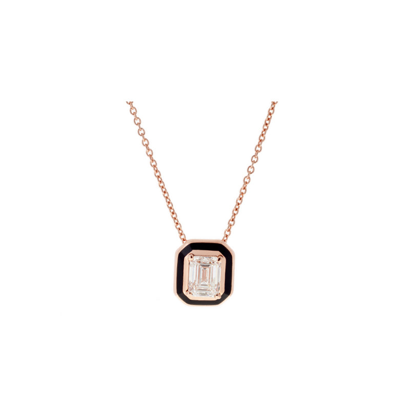 Mina Black Pendant - Diamond