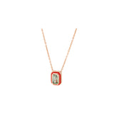 Mina Pendentif Orange - Saphir Vert