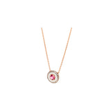 Mina Ivory Pendant - Pink Tourmaline - Diamonds