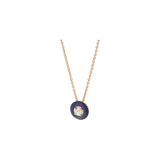 Mina Navy Blue Pendant - Diamond