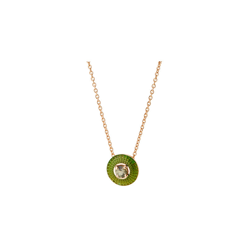 Mina Pendentif Kiwi - Saphir Vert