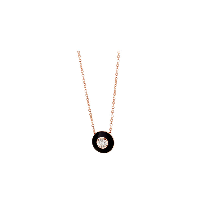 Mina Black Pendant - Diamond