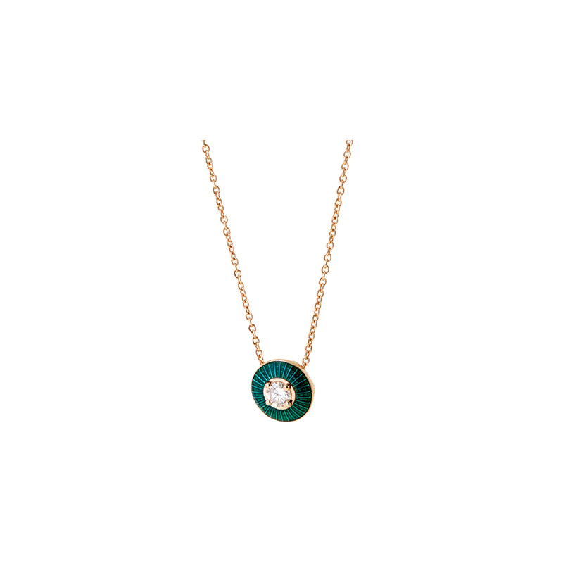 Mina Petrol Pendant - Diamond