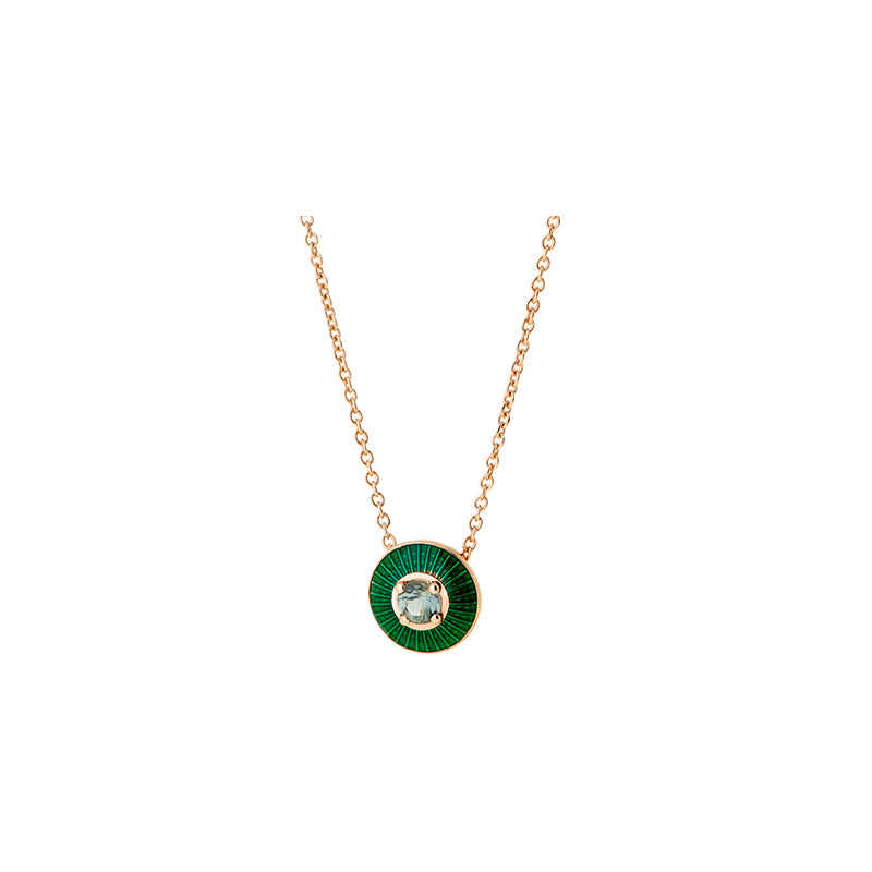 Mina Pendentif Vert - Saphir Vert