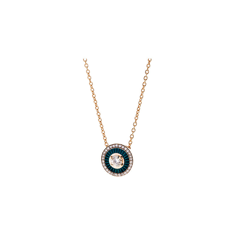 Mina Petrol Pendant - Diamonds