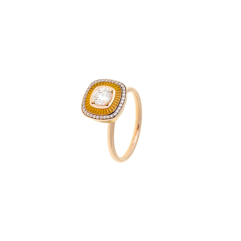 Mina Yellow Ring - Diamonds