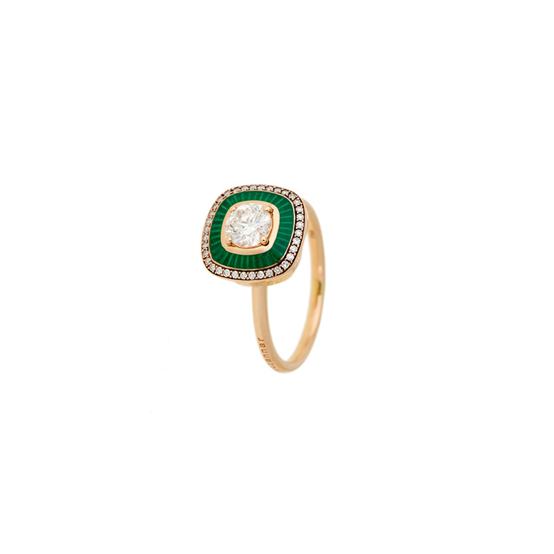 Mina Bague Verte - Diamants
