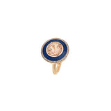 Mina Navy Blue - Morganite - Diamonds