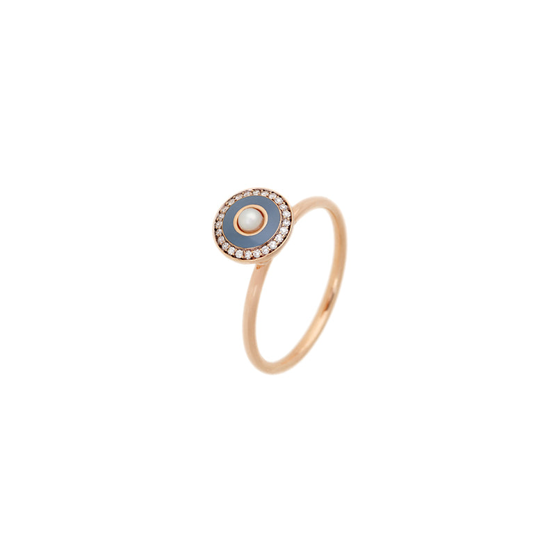 Mina Grey Ring - Pearl - Diamonds
