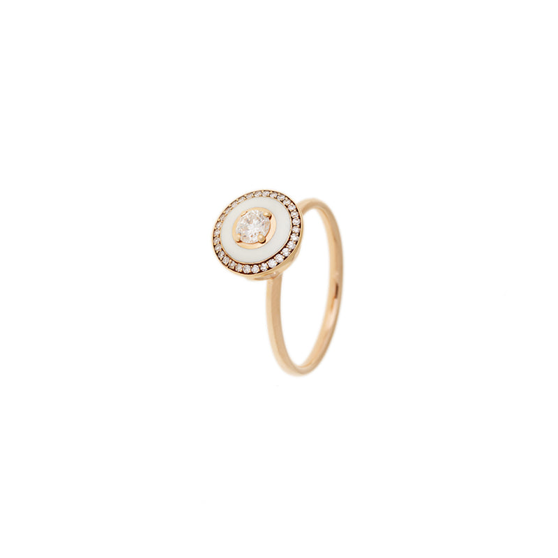 Mina Ivory Ring - Diamonds