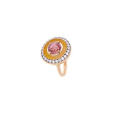 Mina Yellow Ring - Pink Tourmaline - Diamonds
