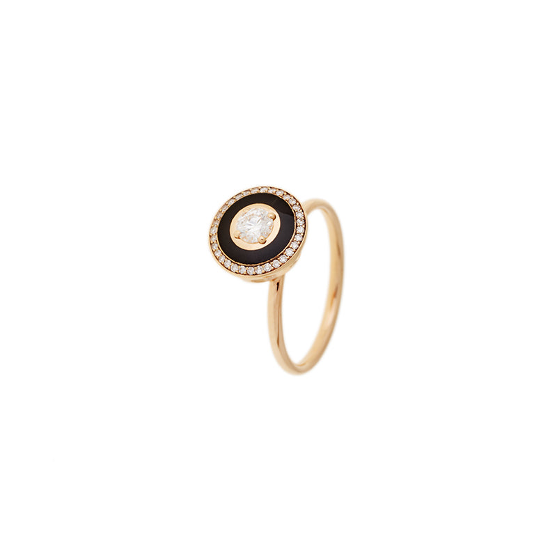 Mina Black Ring - Diamonds