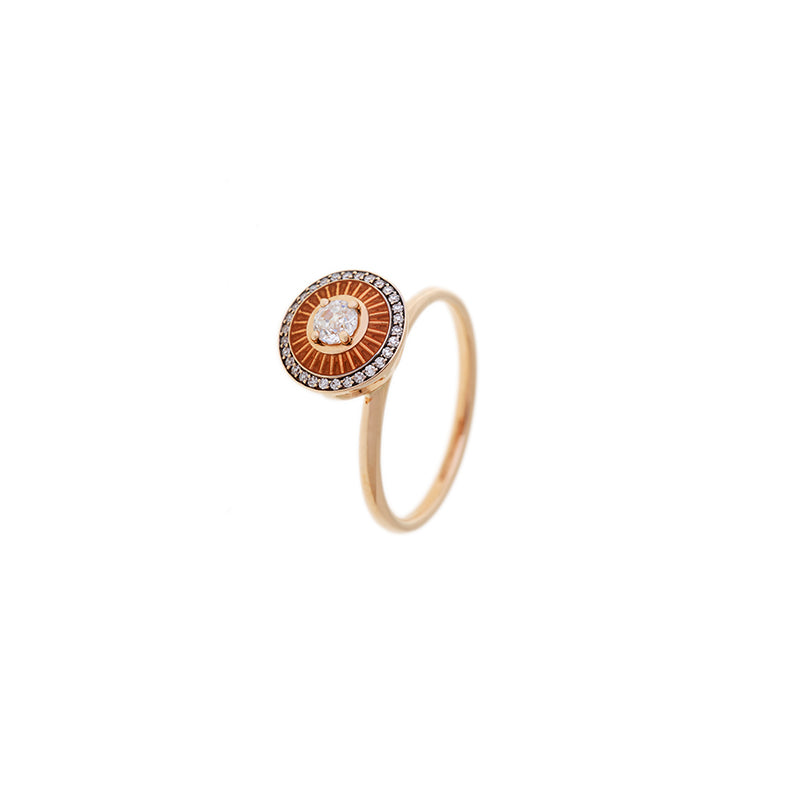 Mina Orange Ring - Diamonds