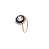 Mina Petrol Ring - Morganite - Diamonds