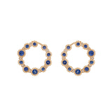 Poppy Earrings - Blue Sapphires - Diamonds