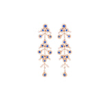 Poppy Earrings - Blue Sapphires - Diamonds