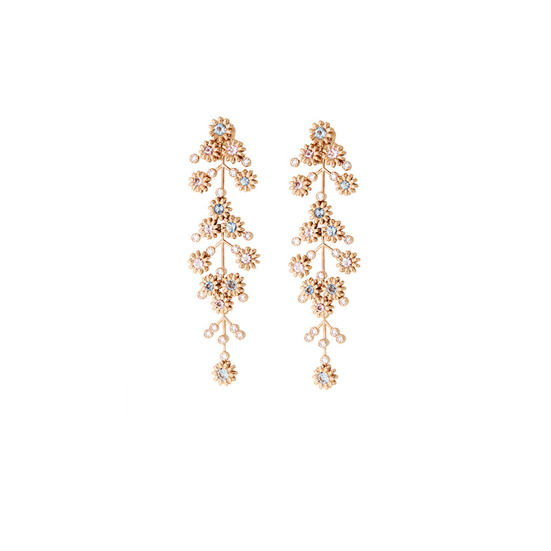 Poppy Earrings - Aquamarines - Morganites - Diamonds