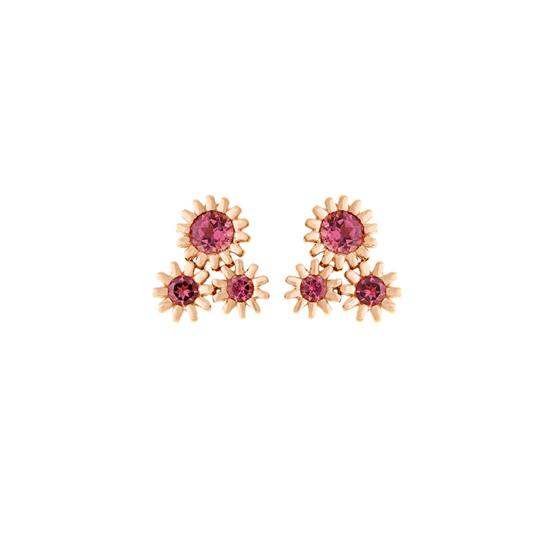 Poppy Earrings - Pink Tourmalines