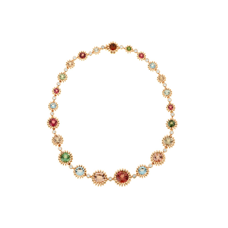 Poppy Collier - Tourmalines - Aigues-marines - Morganites - Diamants