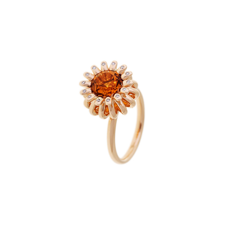 Poppy Ring - Citrine - Diamonds