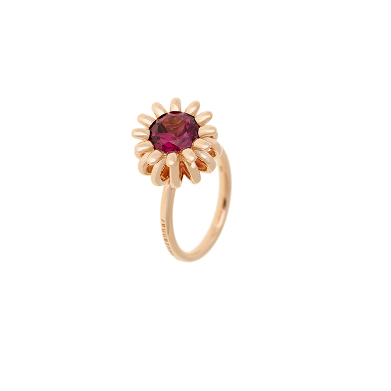 Poppy Ring - Rhodolite