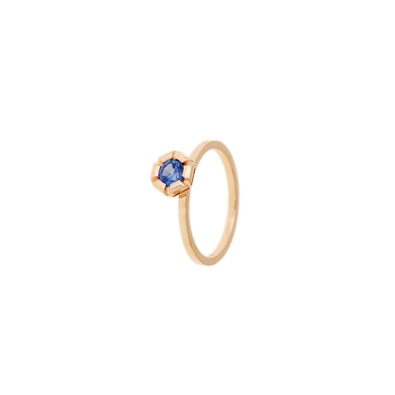 Rose de France Ring - Blue Sapphire