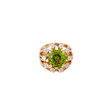 Unique Pinky Ring - Peridot - Diamonds