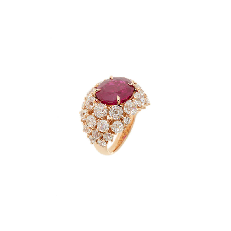 Unique Ring - Ruby - Diamonds