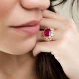 Unique Ring - Ruby - Diamonds