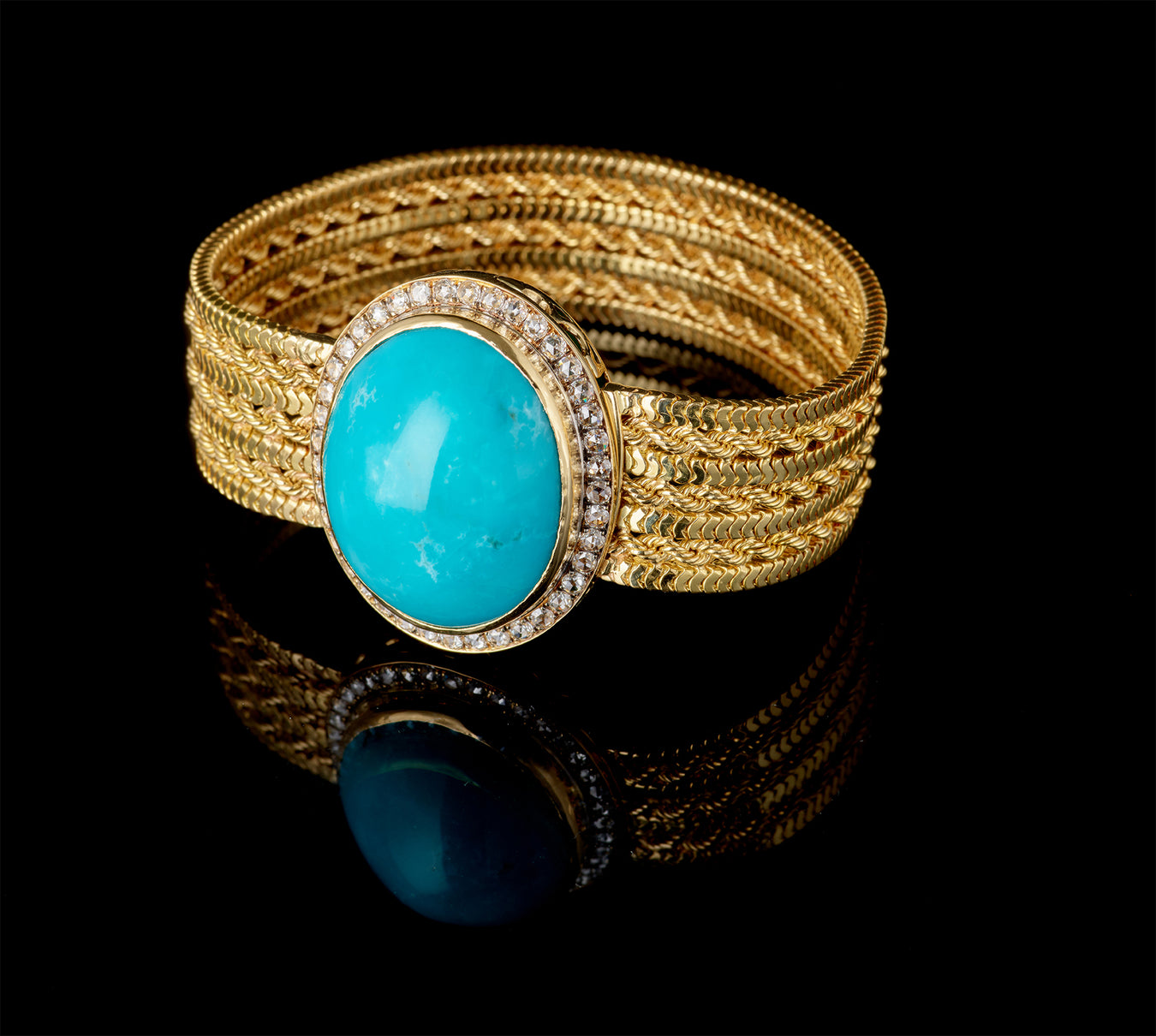 Bracelet - Turquoise - Diamants