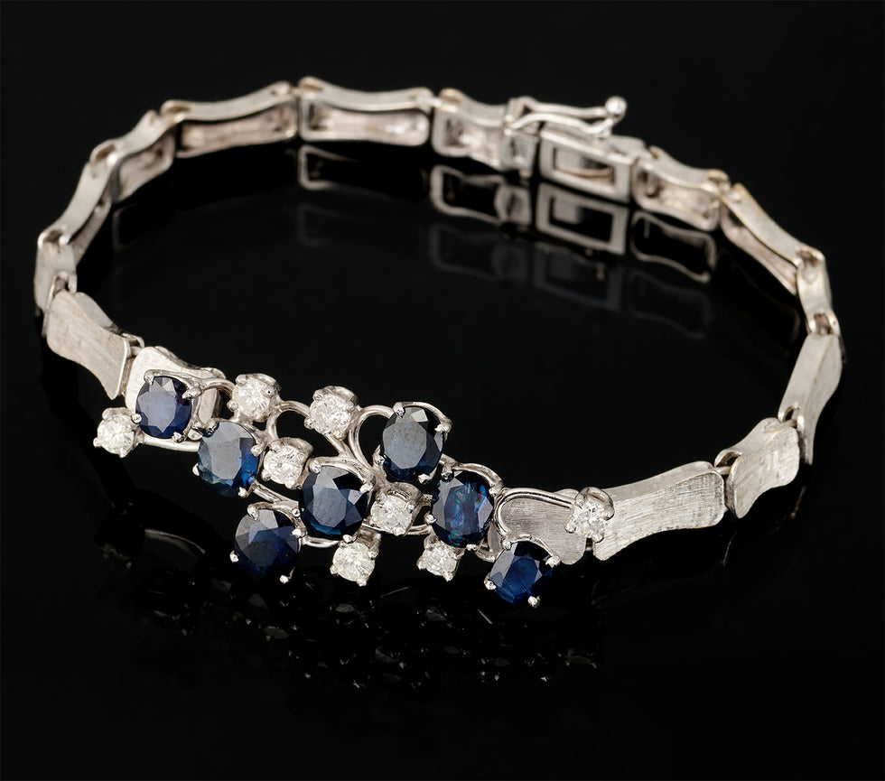 Bracelet - Blue Sapphires - Diamonds