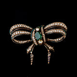 Brooch - Emerald - Diamonds