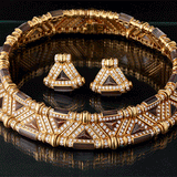 Necklace - Pearls - Diamonds