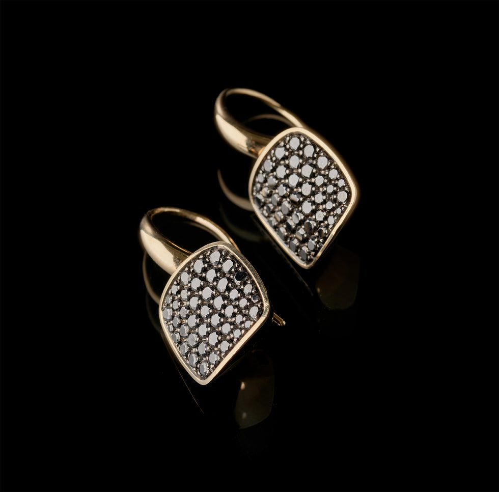 Boucles d'oreilles - Diamants Noirs