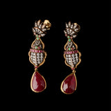 Earrings - Rubies - Emeralds - Diamonds