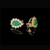Earrings - Emeralds - Diamonds