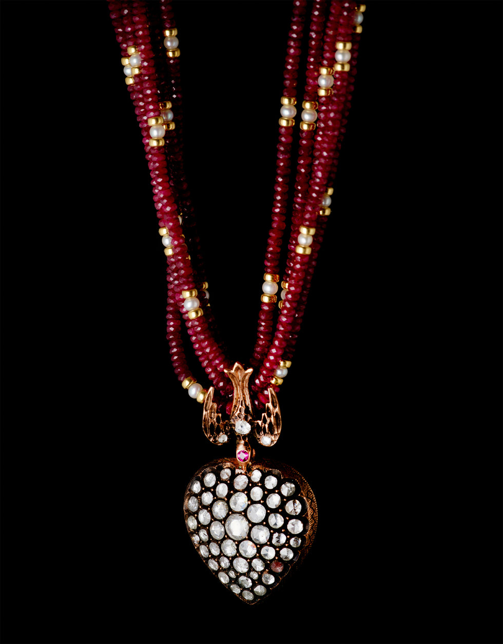 Necklace - Diamonds - Ruby
