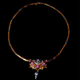 Necklace - Diamonds - Sapphires - Rubies