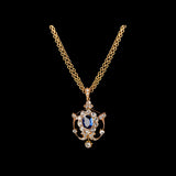 Necklace - Blue Sapphire - Diamonds