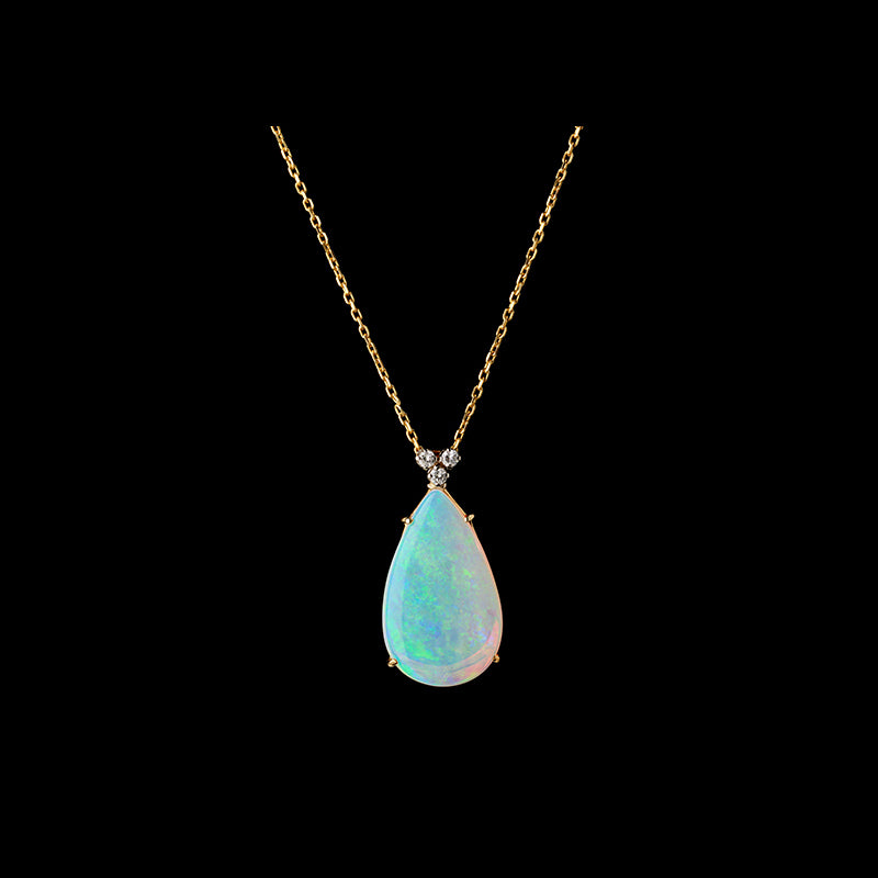 Pendant - Opal - Diamonds