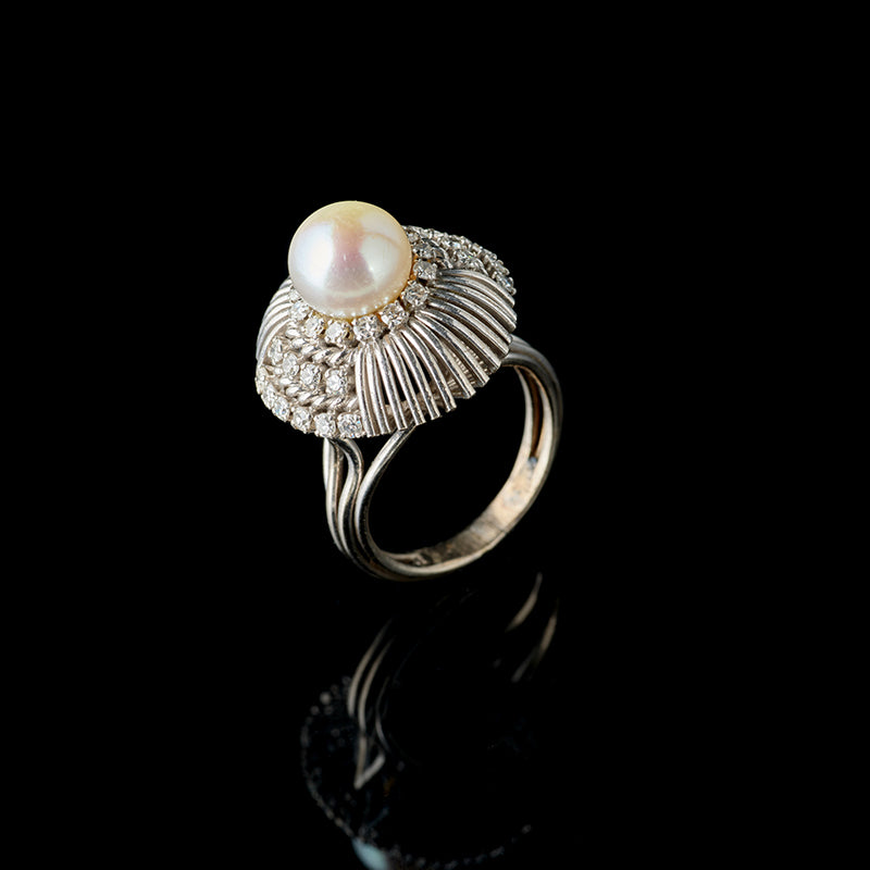 Ring - Pearl - Diamonds
