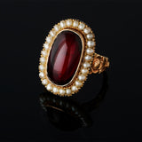 Ring - Pearls - Garnet