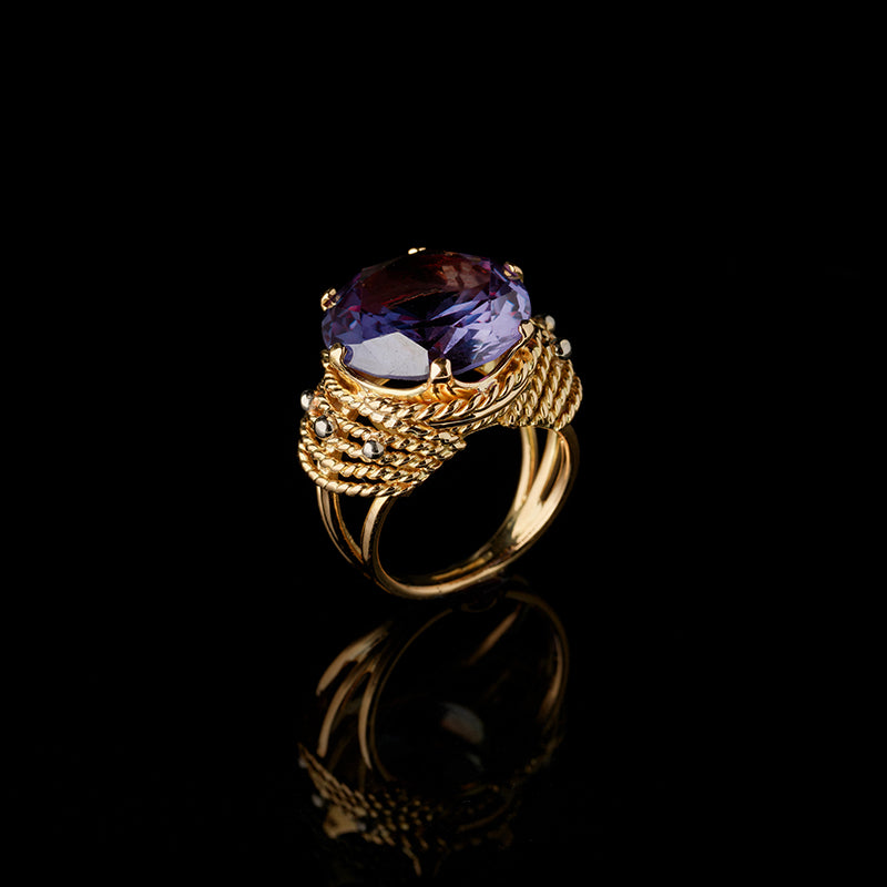 Ring - Amethyst - Diamonds