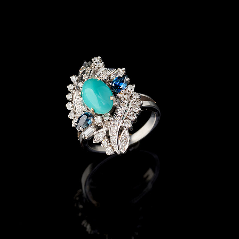 Ring - Turquoise - Diamonds